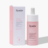Face serum with triple Hyaluronic Acid - Never too Late packaging