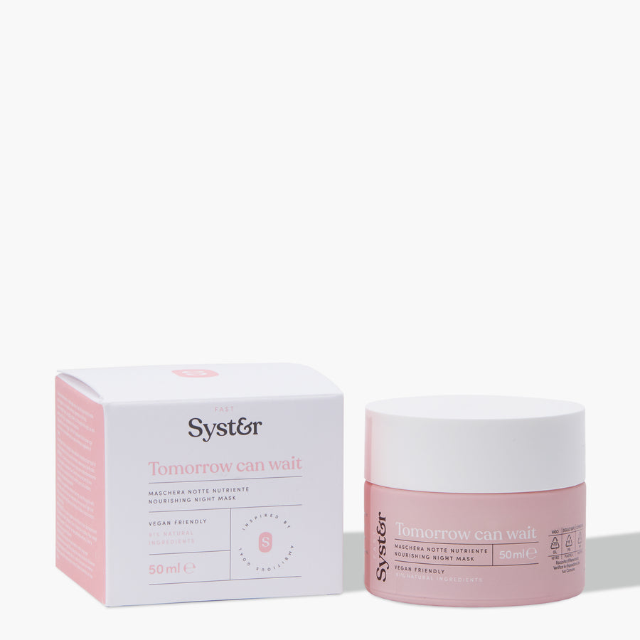 Nourishing leave-in night mask - Tomorrow can wait | Syster packaging